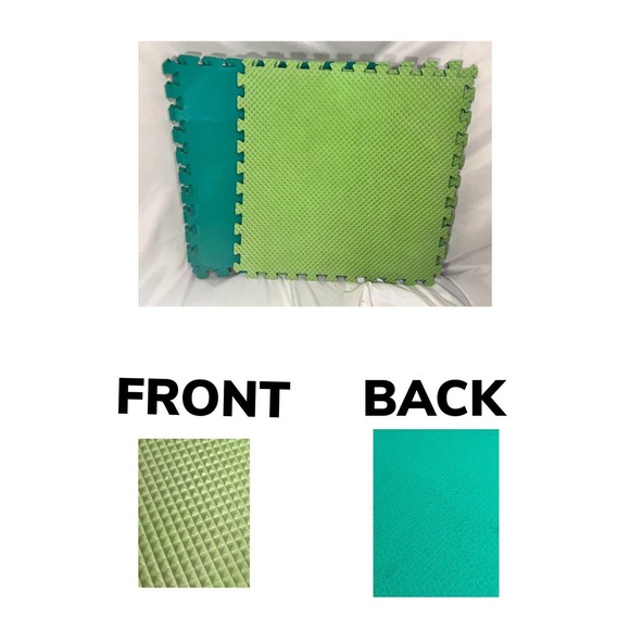 Foam Tiles Exercise Workout Mat Kids / Home Gym Green Purple Blue Red Puzzle - Picture 5 of 9